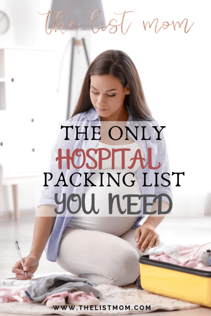 Hospital bag packing list