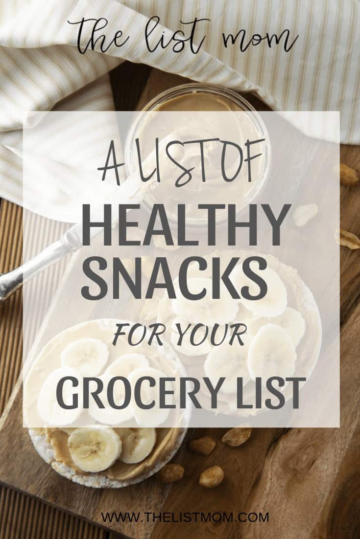 a list of healthy snacks