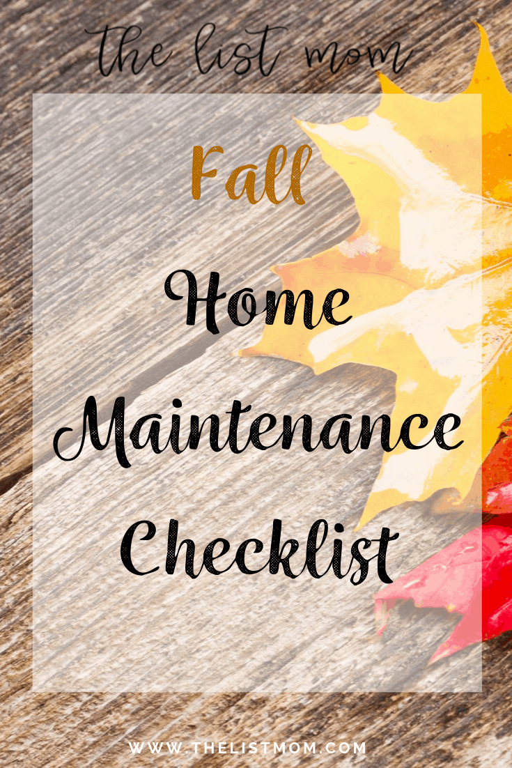 Fall Home Maintenance Checklist