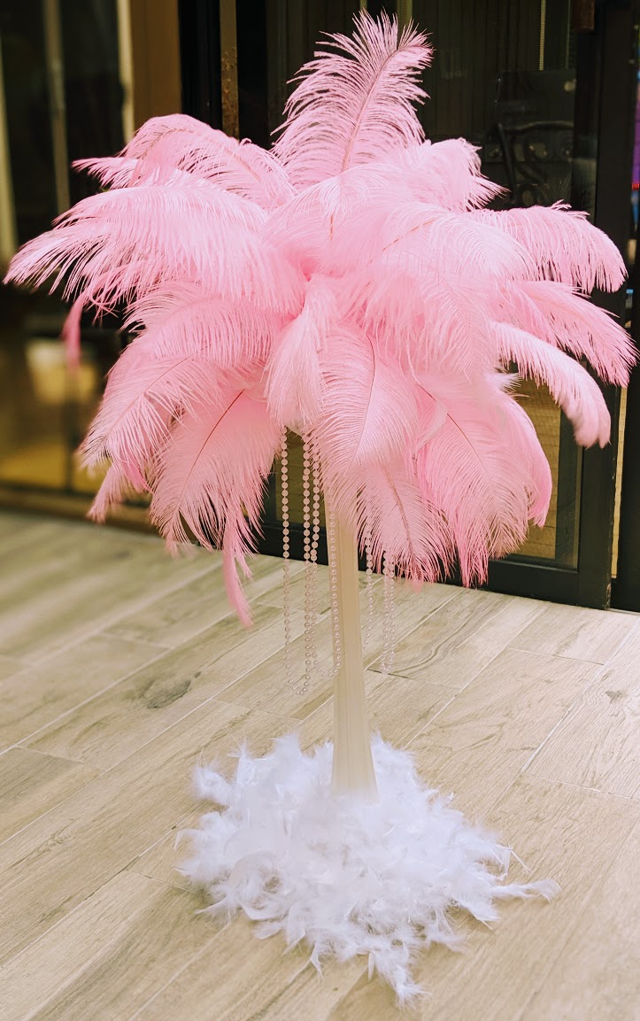 diy breast cancer awareness centerpiece