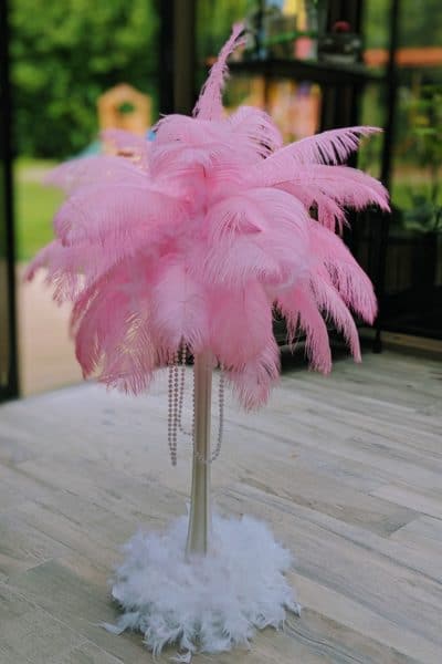 diy breast cancer awareness centerpiece