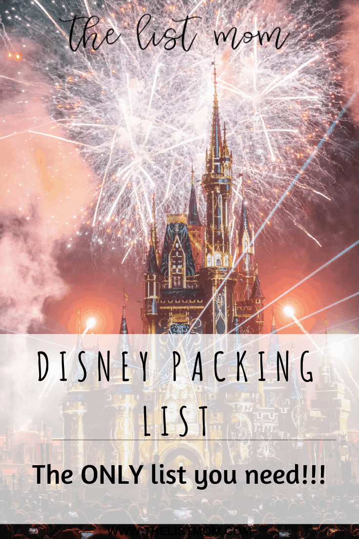 Disney Packing List